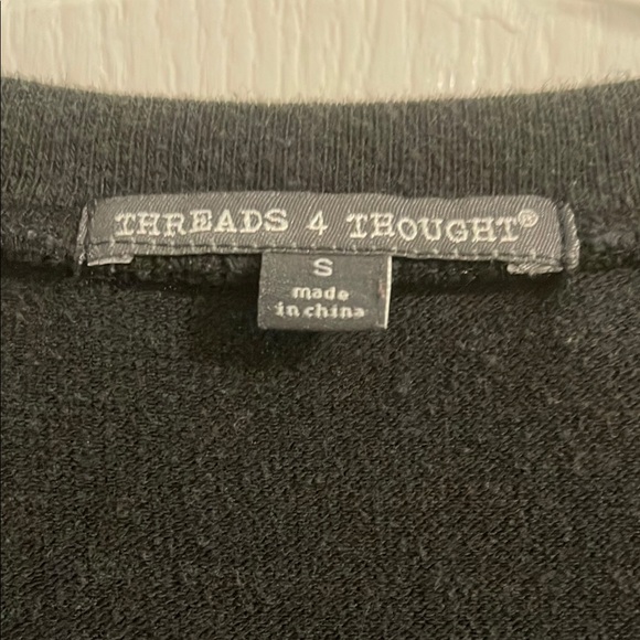 Black Lace Sleeve Women's Top - Picture 2 of 5